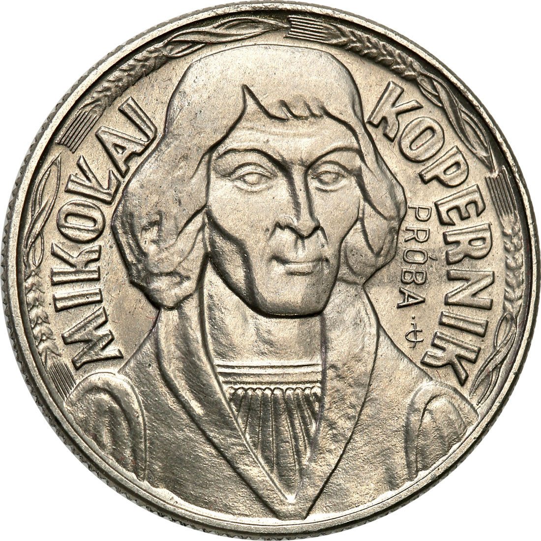 PRL. PRÓBA Nikiel 10 złotych 1973 Kopernik
